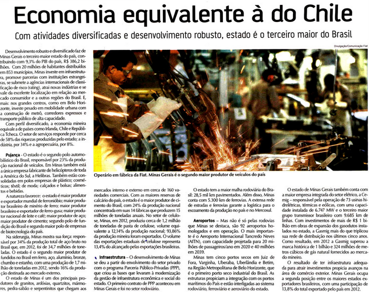 Economia equivalente a do Chile