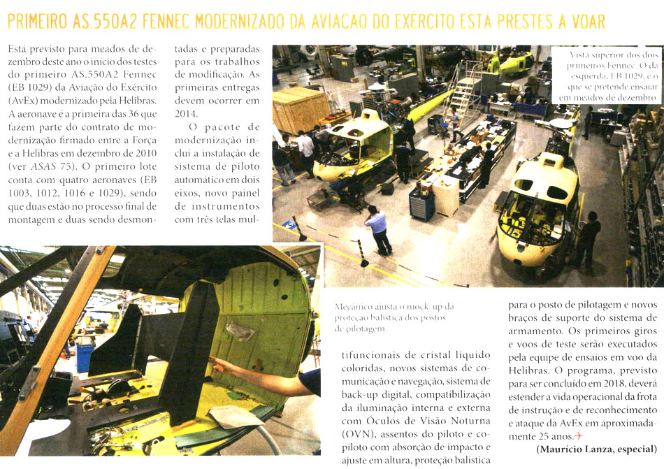 Primeiro AS.550A2 FENNEC modernizado da aviação do exército está prestes a voar
