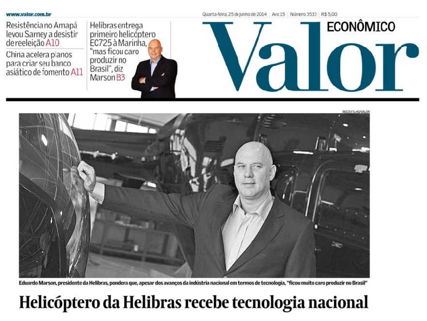 Helicóptero da Helibras recebe tecnologia nacional