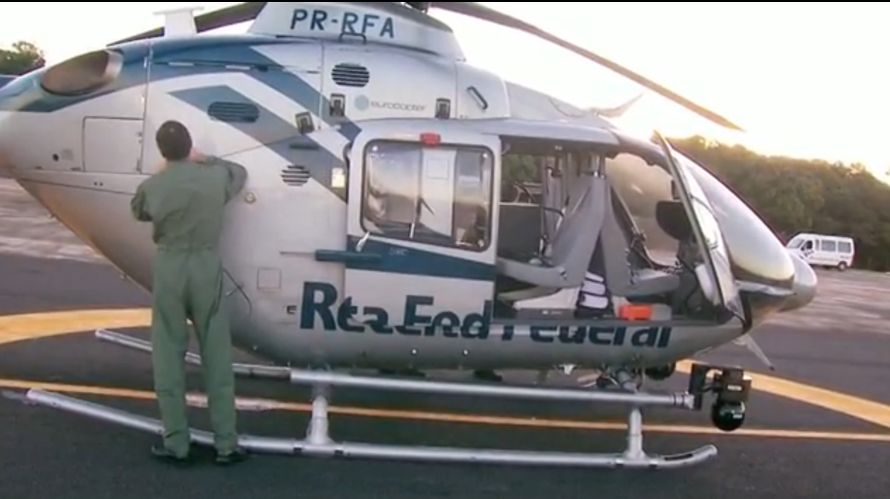 Helicóptero da RF reforça ações de combate ao contrabando na fronteira
