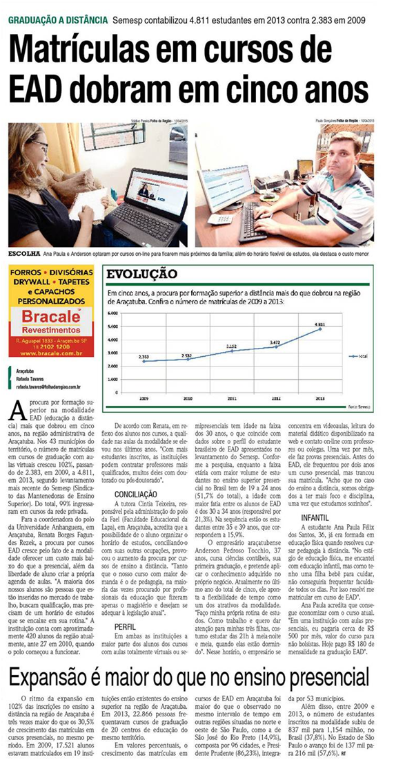Matrículas em Cursos EAD dobram em cinco anos