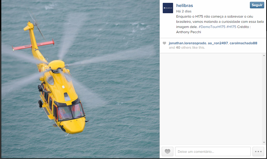 Helibras estreia no Instagram