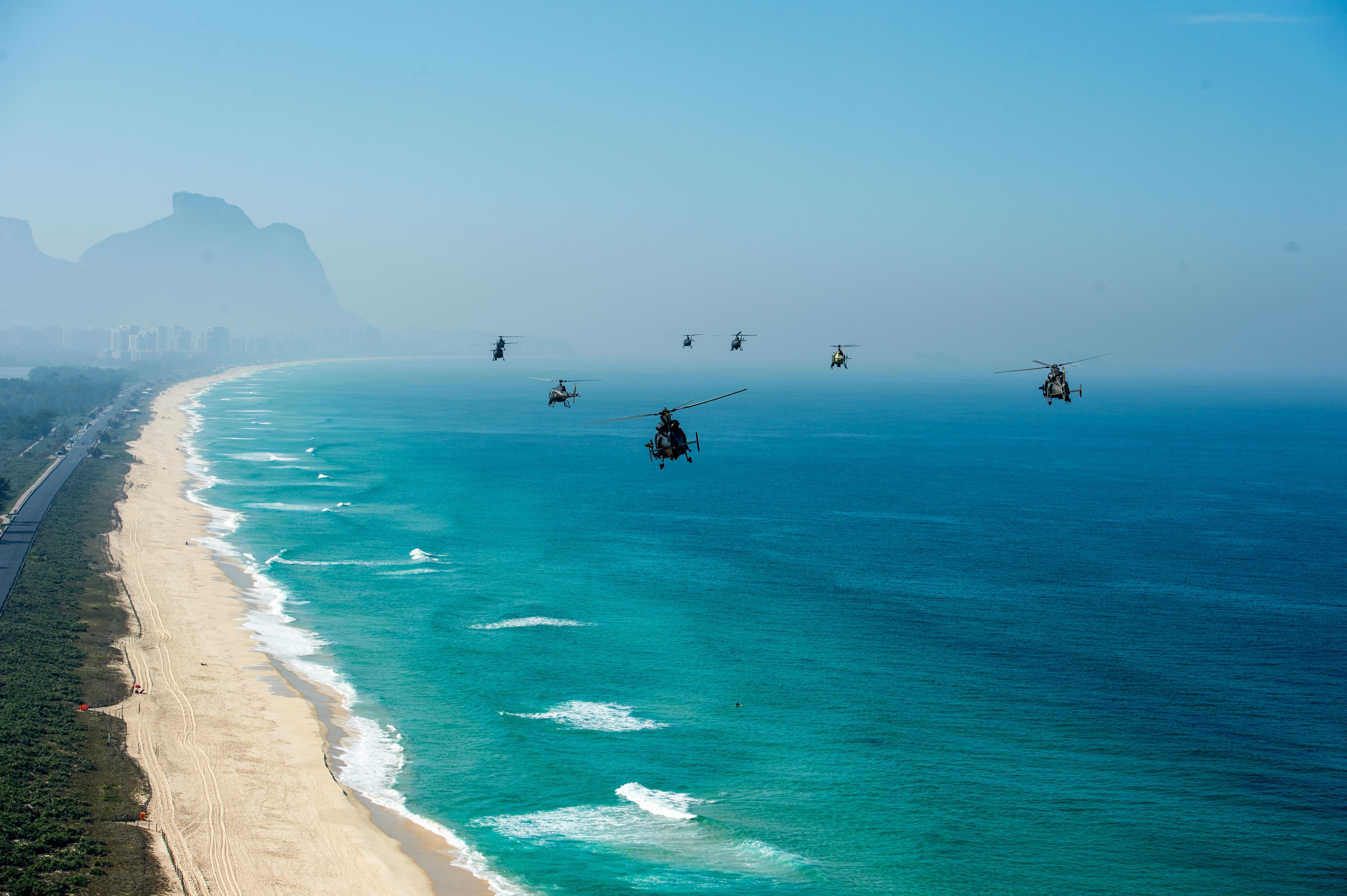 Helicópteros da marca Helibras alcançaram 98% de disponibilidade durante os Jogos Rio 2016