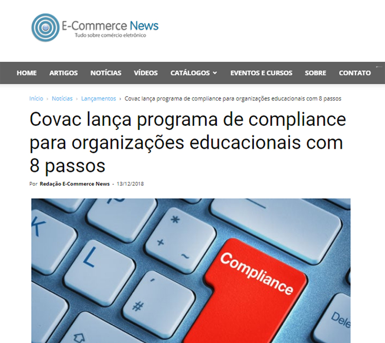 Covac lança programa de compliance com oito passos para organizações educacionais