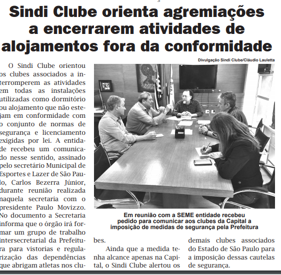 Sindi Clube orienta agremiações sobre alojamentos no Jornal da Manhã