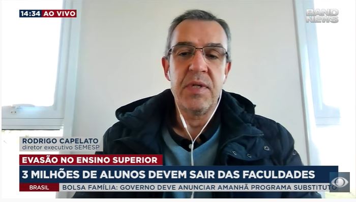 Rodrigo Capelato fala à BandNews sobre evasão no ensino superior