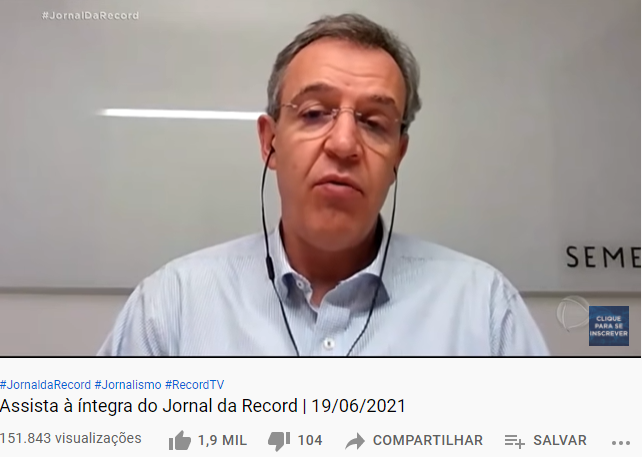 Jornal da Record entrevista diretor-executivo do Semesp