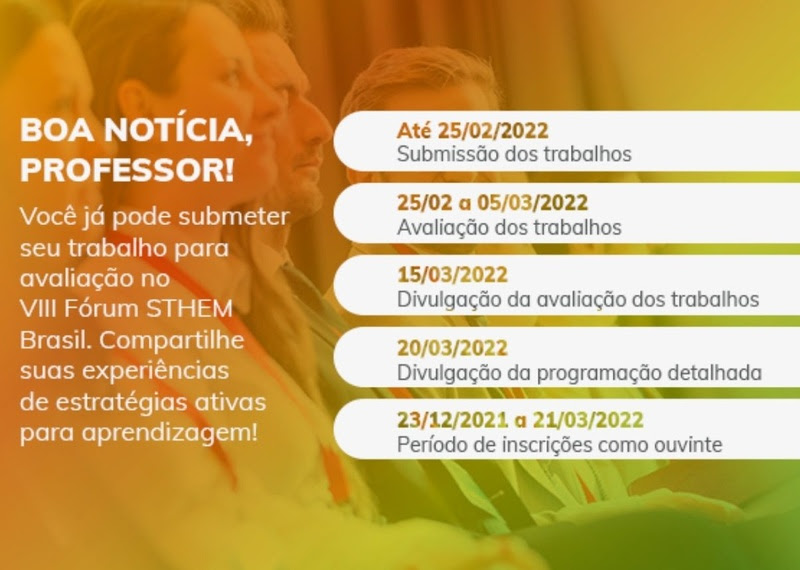 VIII Fórum Internacional de Inovação Acadêmica abre inscrições para trabalhos de professores