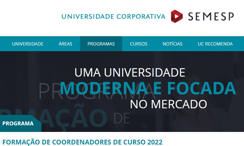  UC SEMESP abre inscrições para capacitações de coordenadores de curso 