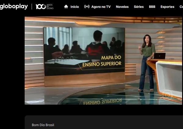 Bom Dia Brasil, CNN Prime Time e Jornal da Record noticiam dados do Mapa do Ensino Superior